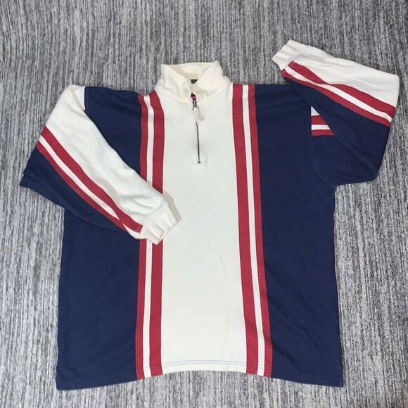 VTG 90s Wrangler Hero Real Comfort Long Sleeve High Neck 1/4 Zip Denim Shirt XL - Picture 1 of 5